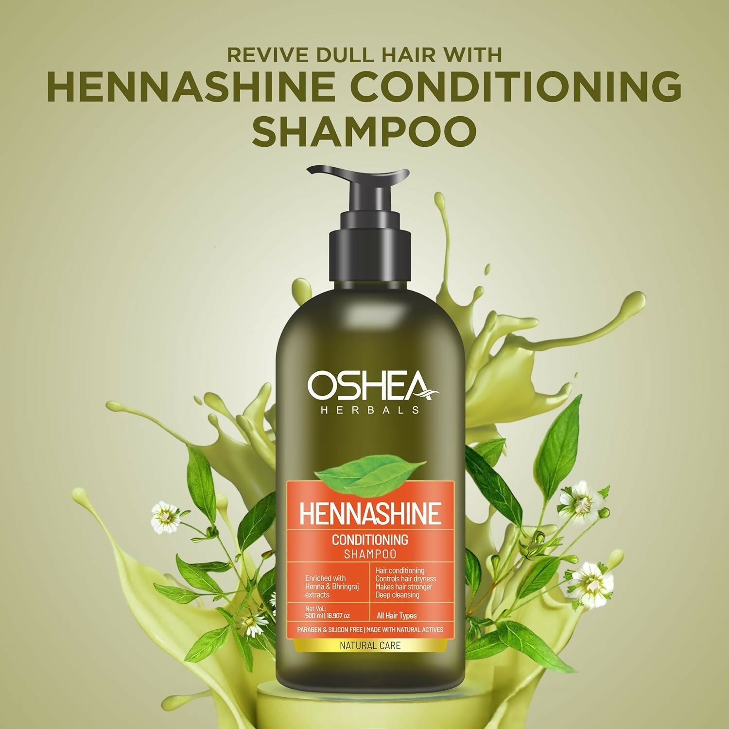Oshea Herbals Heenashine Conditioning Shampoo Controls Dryness & Makes Hair Stronger - Distacart