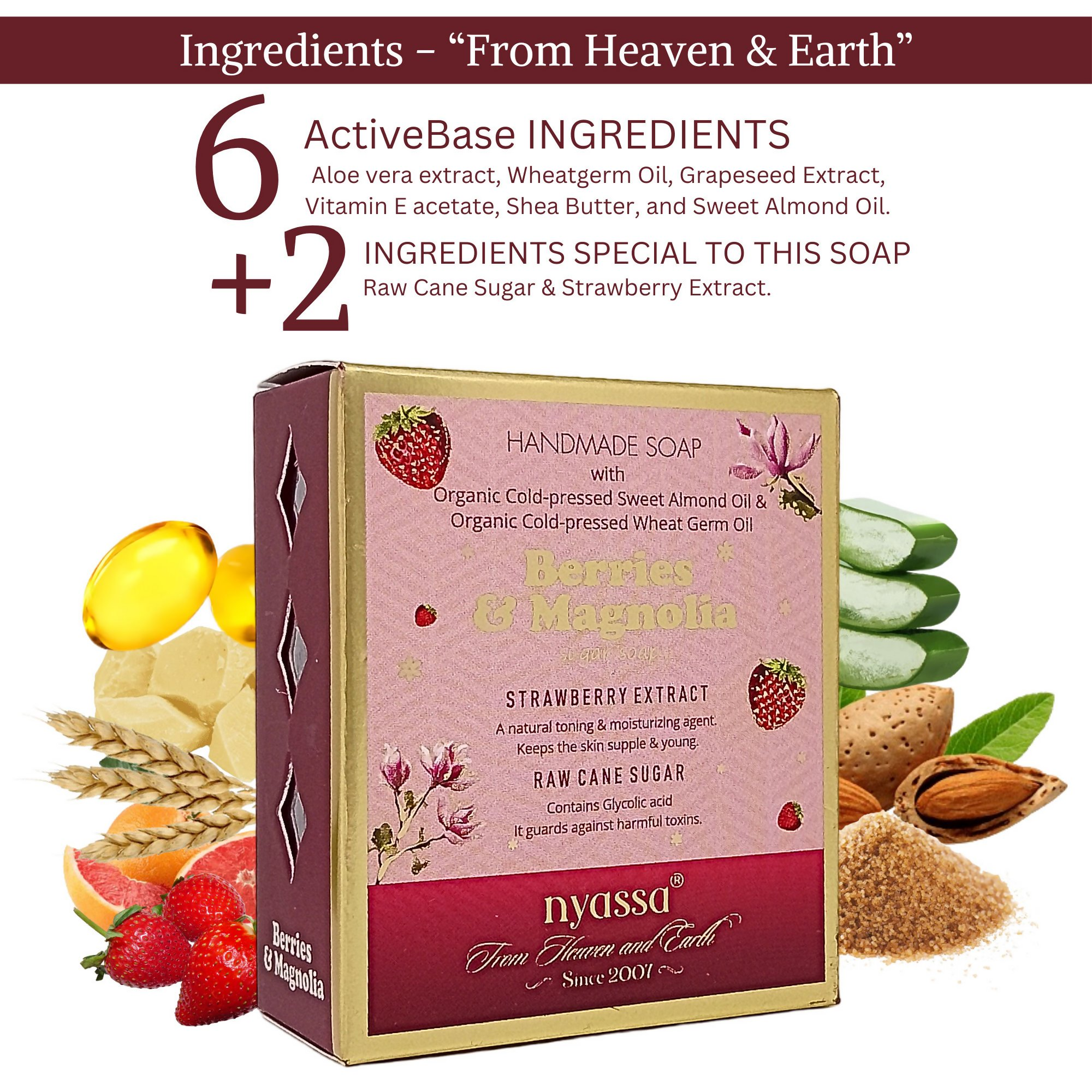 Nyassa Berries & Magnolia Luxurious Handmade Soap - Distacart
