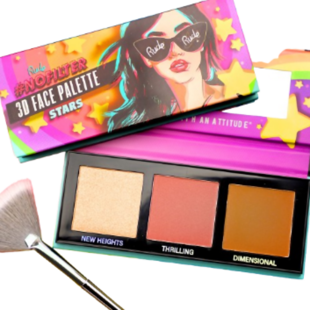 Rude Cosmetics Nofilter 3d Face Palette - Stars - Distacart