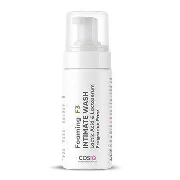 Cos-IQ Foaming F3 Intimate Wash Fragrance-Free Hygiene Wash with Lactic Acid & Lactoserum - Distacart