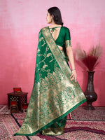 Thumbnail for Vedant Vastram Banarasi Silk Fashion Saree - Green - Distacart