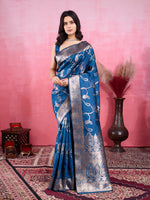 Thumbnail for Vedant Vastram Banarasi Silk Fashion Saree - Morpinch - Distacart