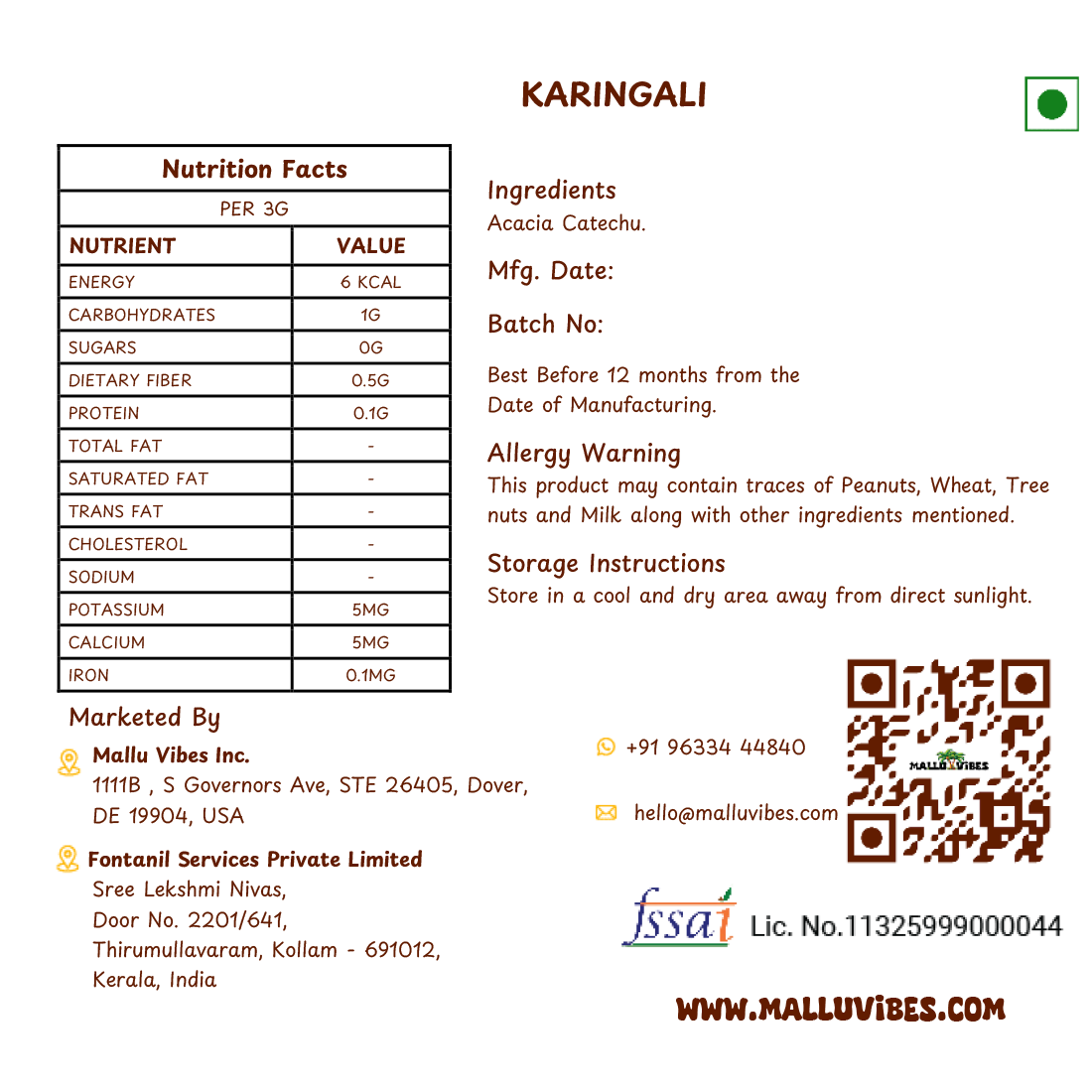 Mallu Vibes Karingali - Distacart