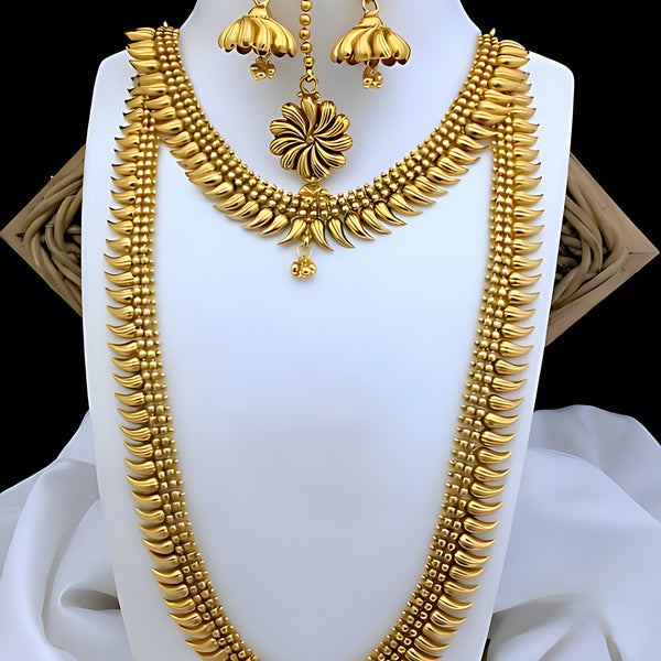 Jewel City Exquisite Handcrafted Gold Filigree Bridal Necklace and Earrings Set - Distacart