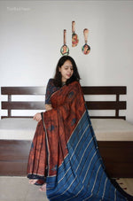 Thumbnail for Arfa Fashion House Brick Dual Tone Silk Digital Printed Saree - Distacart