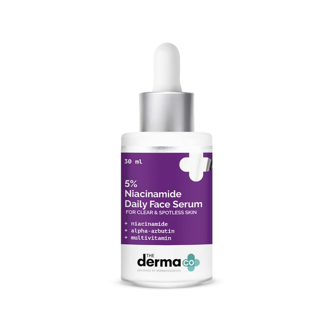 The Derma Co 5% Niacinamide Daily Face Serum With Alpha Arbutin & Multivitamin for Clear & Spotless Skin - Distacart