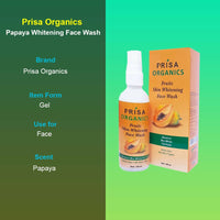 Thumbnail for Prisa Organics Saffron & Papaya Lightening Face Wash