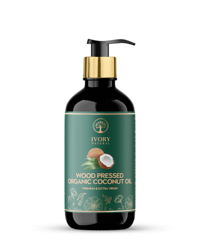 Ivory Natural Wood Pressed Organic Coconut Oil , Premium Extra Virgin Oil - For Radiant Skin, Hair Wellness & Baby Care - Distacart