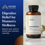 Thumbnail for A bottle of digestive supplement, Sukumaram Kwath Tablets with the label Kerala Ayurveda. The product is marketed for women's wellness and digestive relief