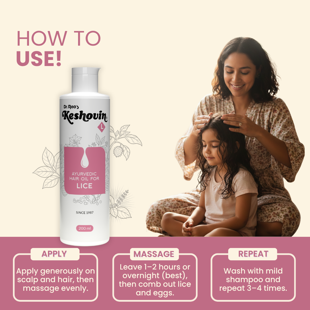 Dr. Rao's Keshovin -L Herbal Anti Lice Hair Oil - Dista