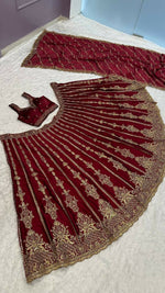 Thumbnail for Aastha Fashion Red Kasturi Silk Designer Wedding Wear Lehenga Choli