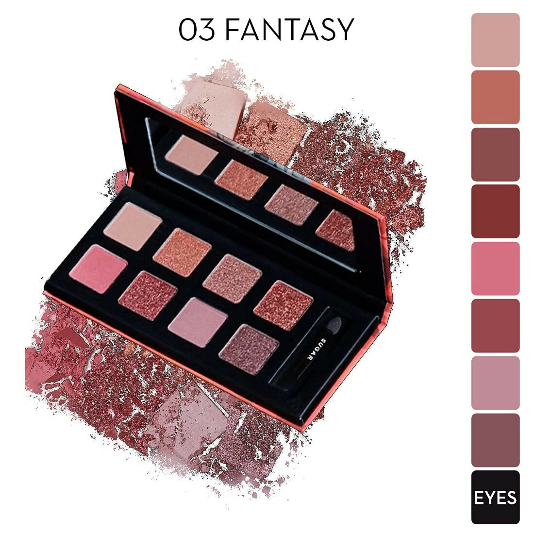 Sugar Cosmetics Blend The Rules Eyeshadow Palette(03 Fantasy (Mauve)