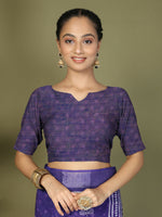 Thumbnail for Astita Cotton Violet Saree
