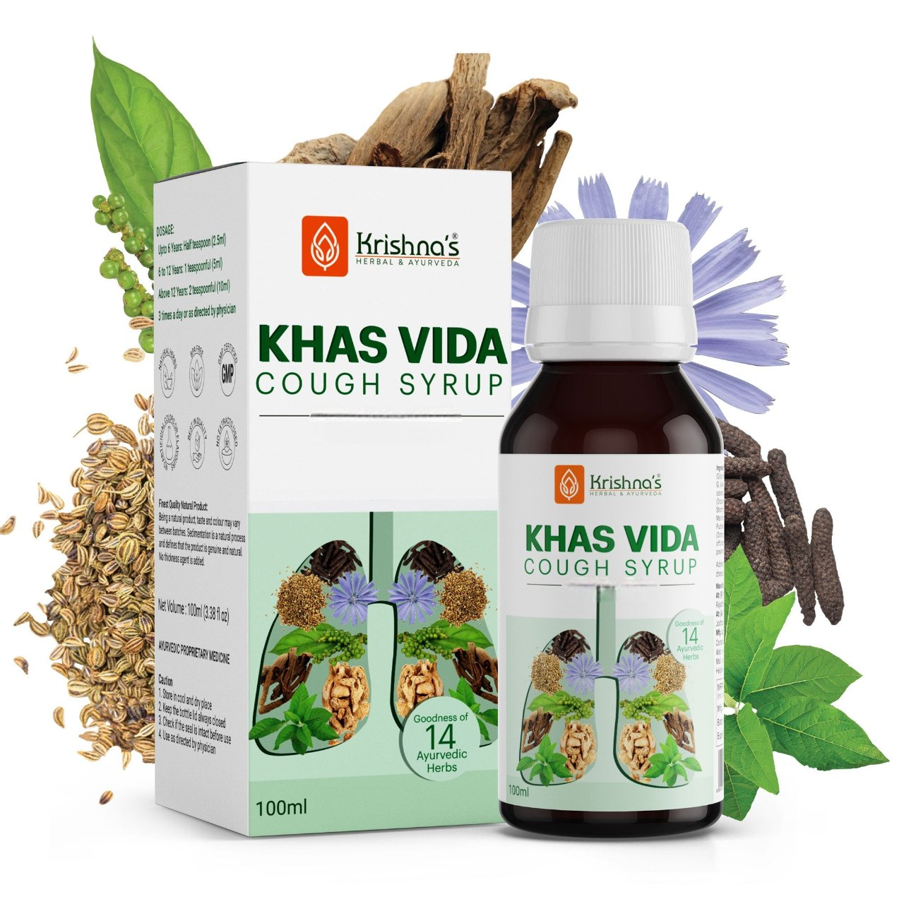 Krishna'S Herbal & Ayurveda Khas Vida Cough Syrup - Distacart