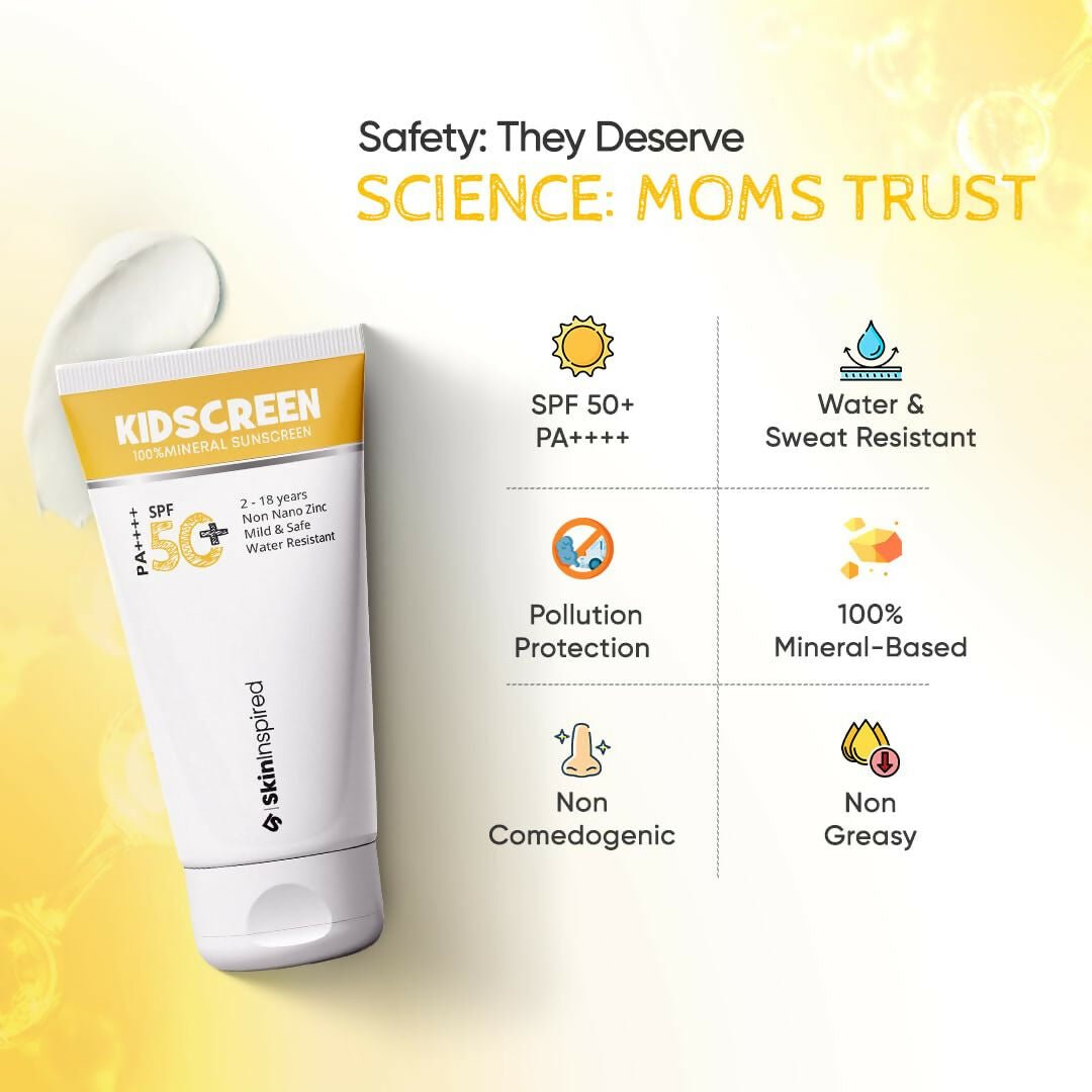 SkinInspired Kidscreen 100% Mineral Sunscreen SPF 50+ PA++++ - Distacart