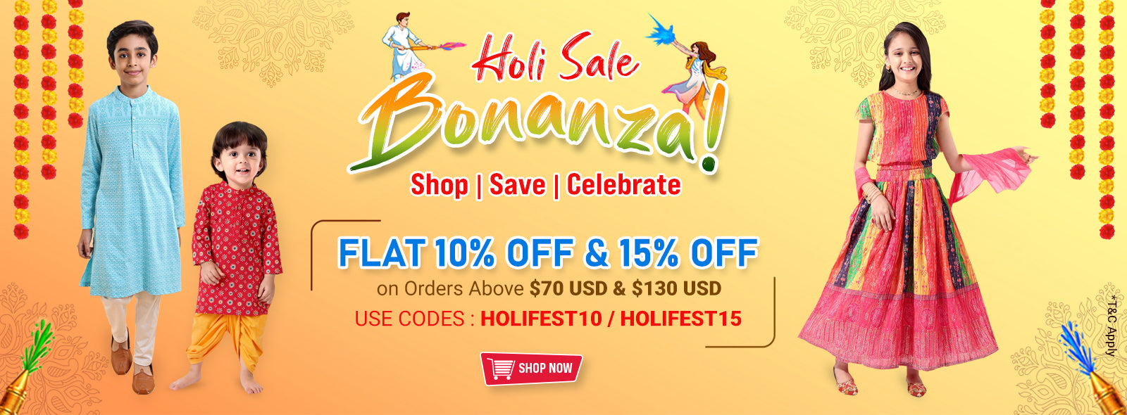 Holi Bonanza Sale - Baby & Kids Products