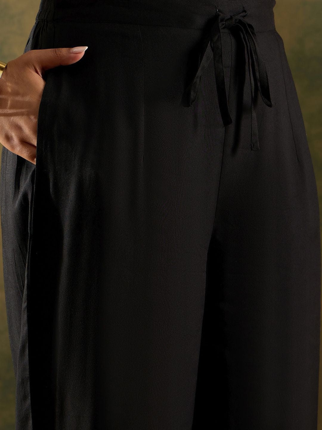 Indo Era Round Neck Straight Kurta With Trousers & Dupatta