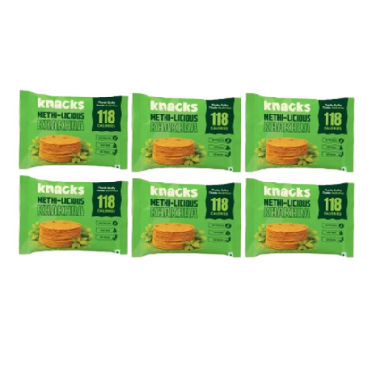 Knacks Coin Khakhra Crisps - Methi-Licious Flavour - Dista