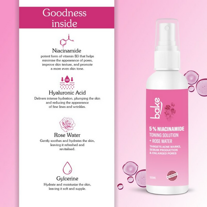 Bake 5% Niacinamide Toning Solution - Distacart