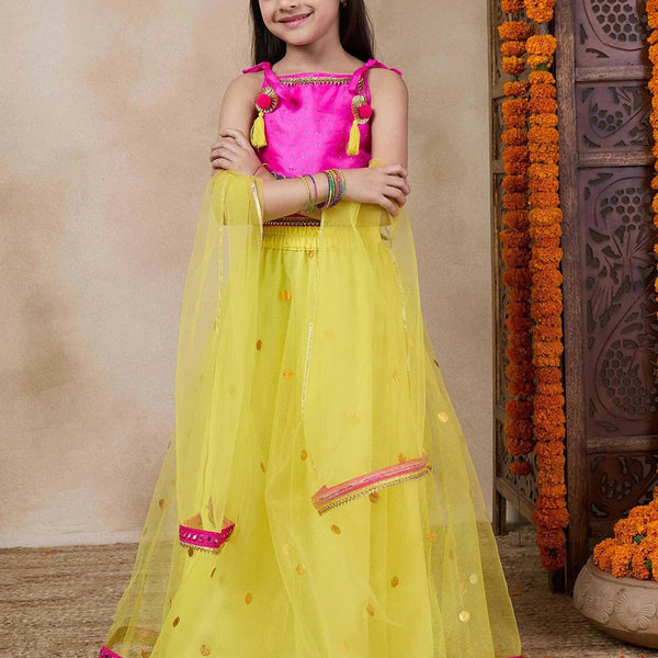 Joban Fashion Girl's Pink Color Lehenga Choli