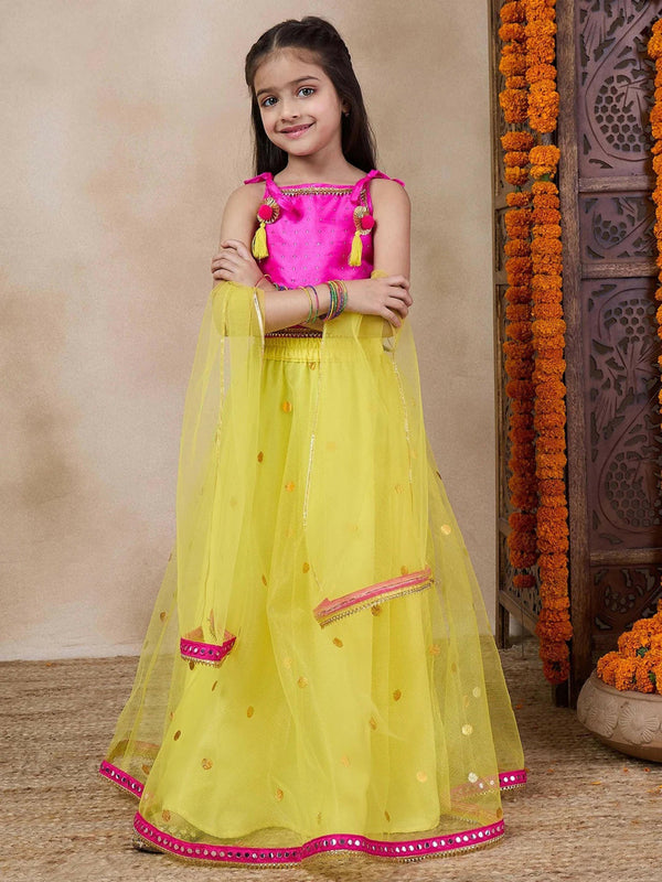 Joban Fashion Girl's Pink Color Lehenga Choli