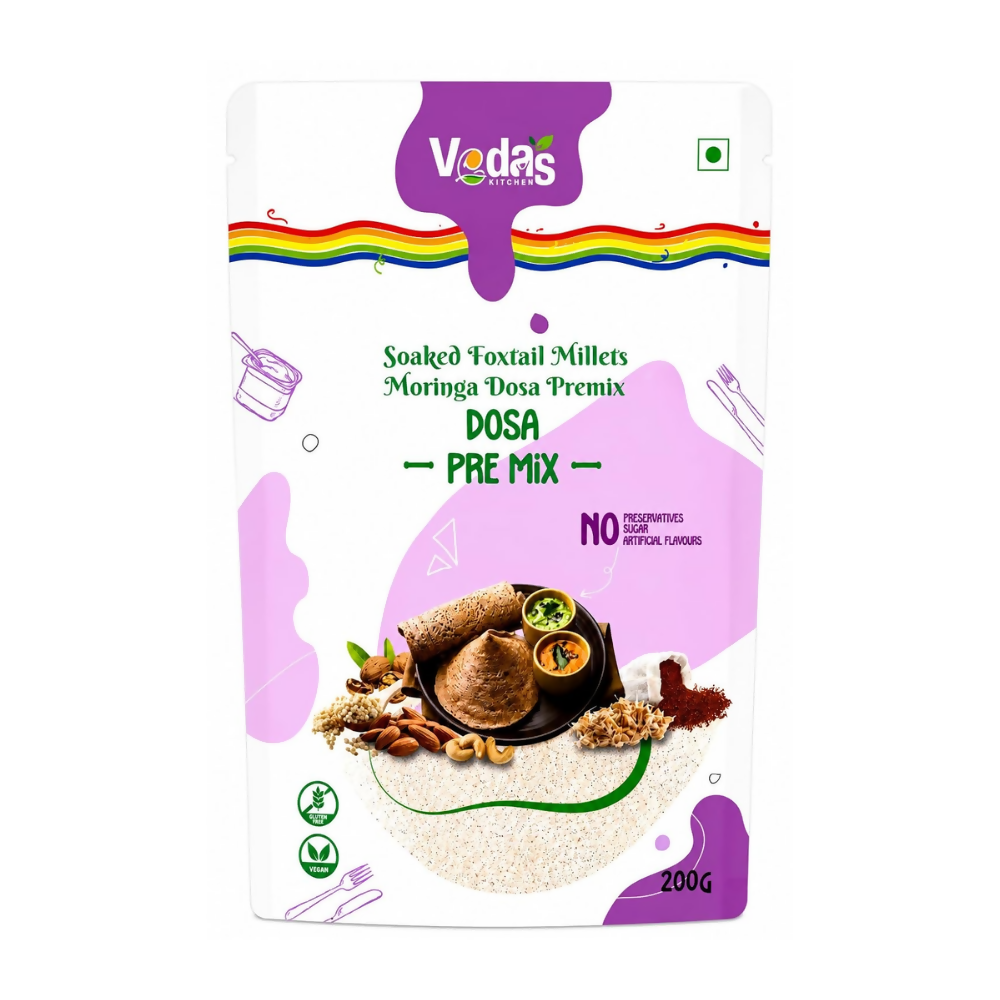 Vedas Kitchen Soaked Foxtail Millets Moringa Dosa Premix - Dista