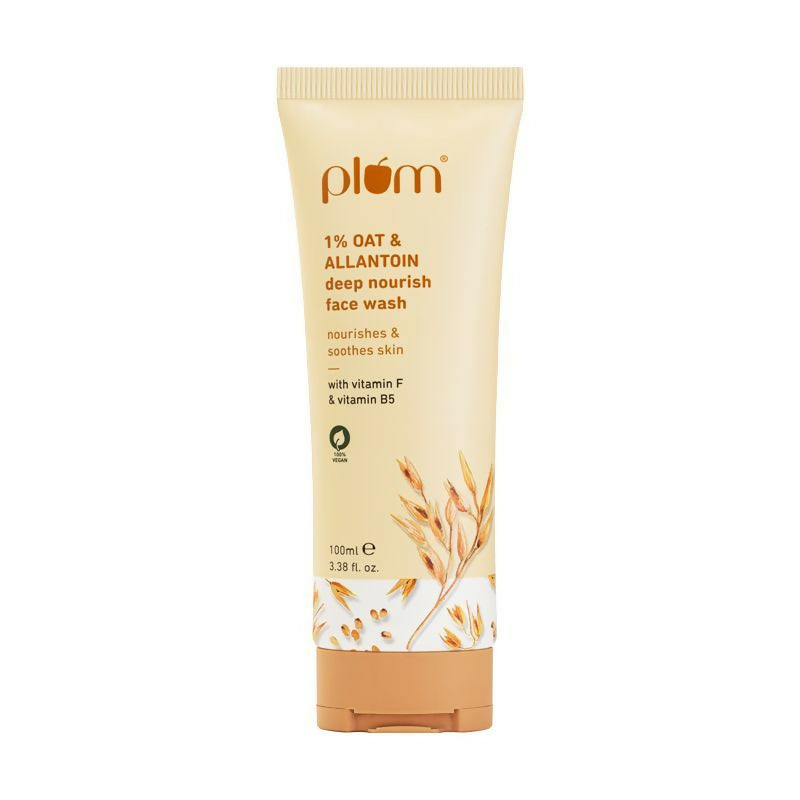 Plum 1% Oat Allantoin Deep Nourish Face Wash With Vitamin F & Vitamin B5 - Distacart