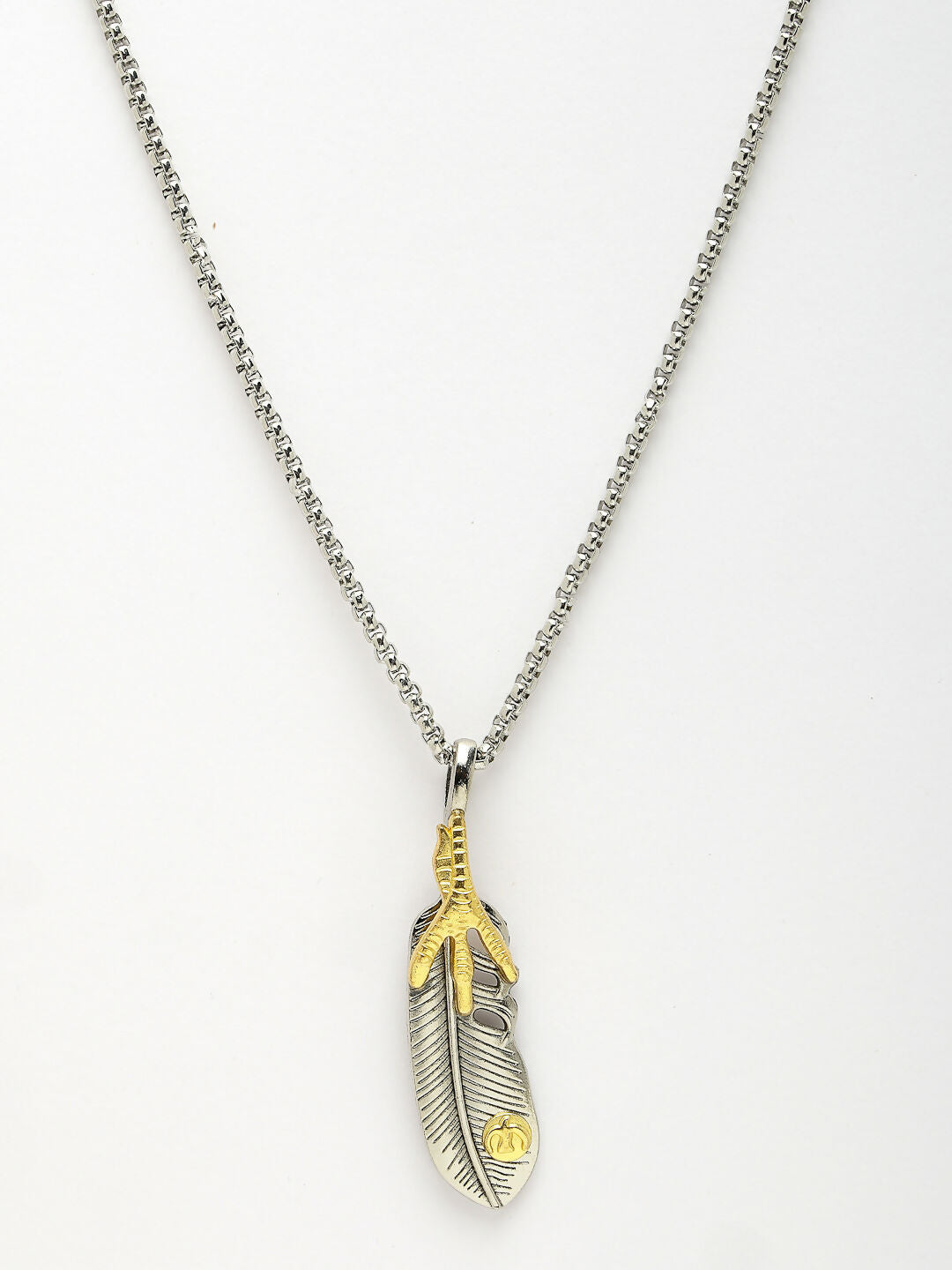 NVR Men's Silver-Plated Stainless Steel Pendant with Chain - Distacart
