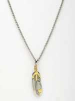 Thumbnail for NVR Men's Silver-Plated Stainless Steel Pendant with Chain - Distacart