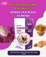 Thumbnail for Vedas Kitchen Sprouted Ragi Almond Instant Porridge - Dista