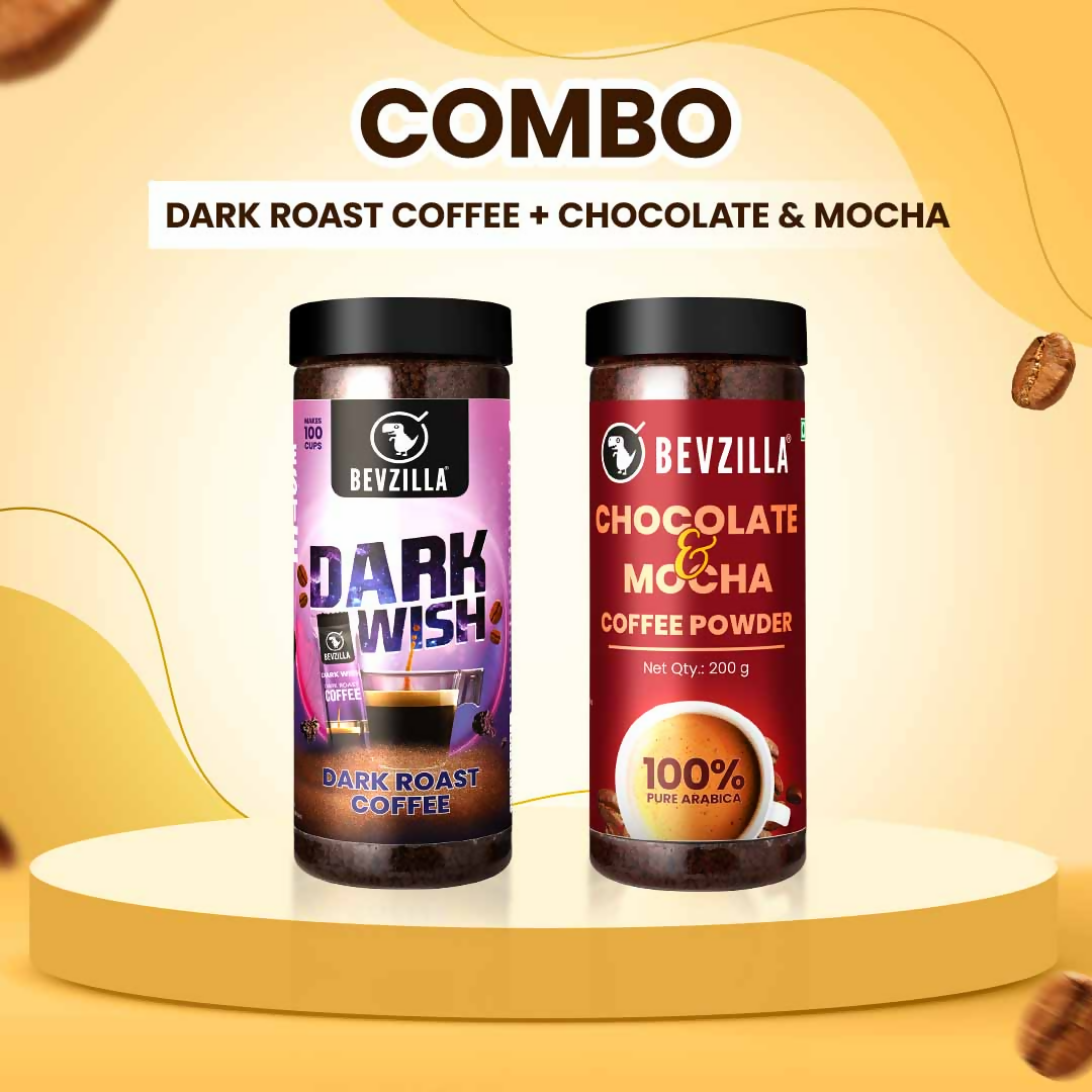 Bevzilla Chocolate & Mocha + Dark Wish Coffee Powder