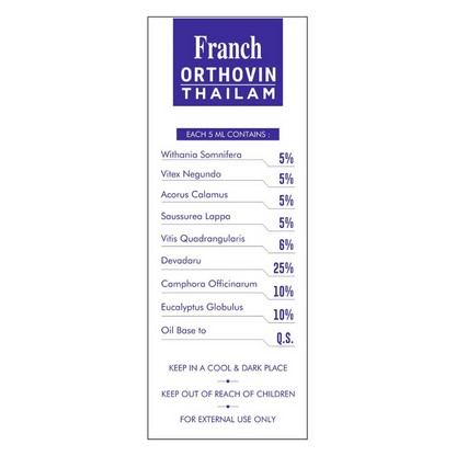Franch Orthovin Thailam Highly Concentrated Oil - Distacart