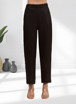 Thumbnail for Joban Fashion Black Linen Embroidered Readymade Long Kurta With Pant - Distacart