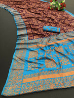 Thumbnail for Vamika Purple Printed Art Silk Saree - Distacart