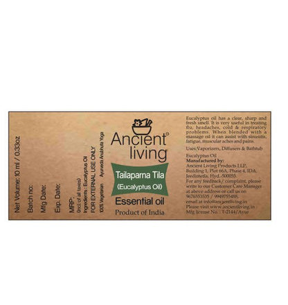 Ancient Living Tailaparna Tila (Eucalyptus Oil) Essential Oil - Distacart