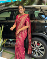 Thumbnail for Preksha Creation Banarasi Soft Silk Women Grey Saree - Distacart