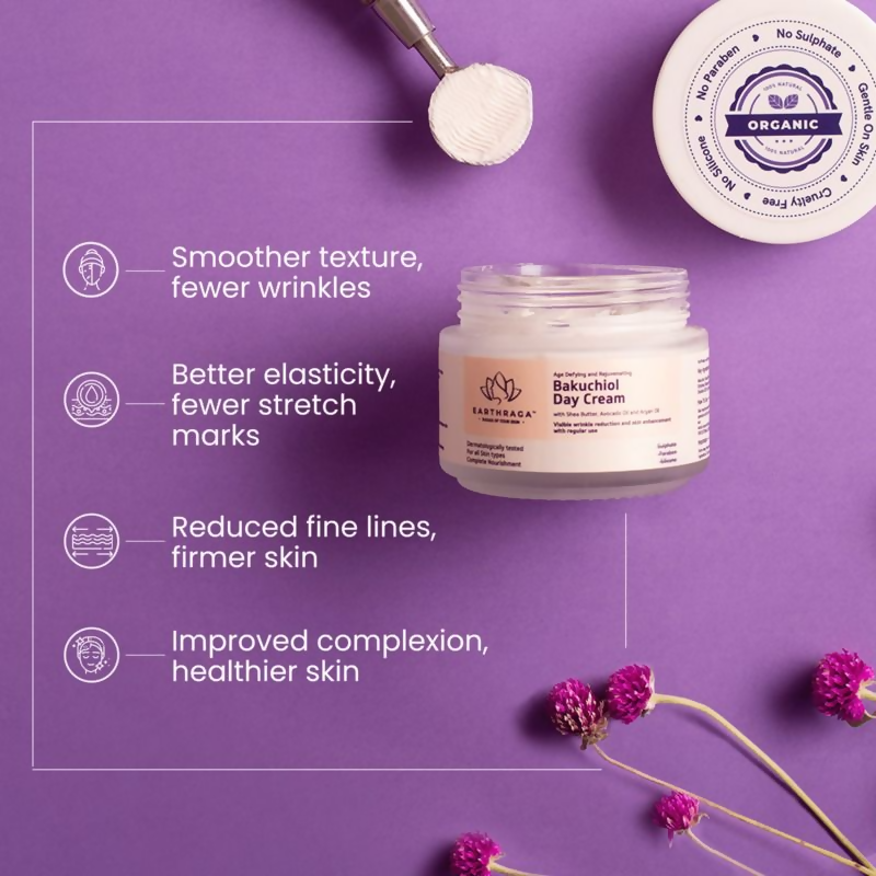Earthraga Age Defying and Rejuvenating Bakuchiol Day Cream - Distacart