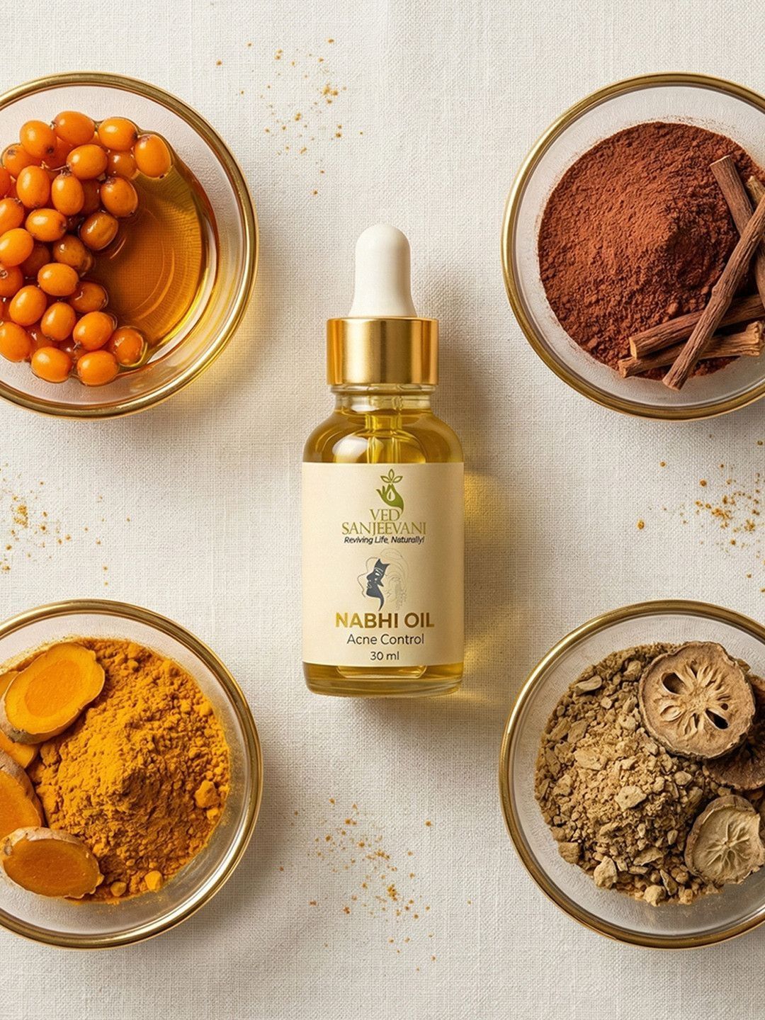 Ved Sanjeevani Acne Control Nabhi Oil - Dista