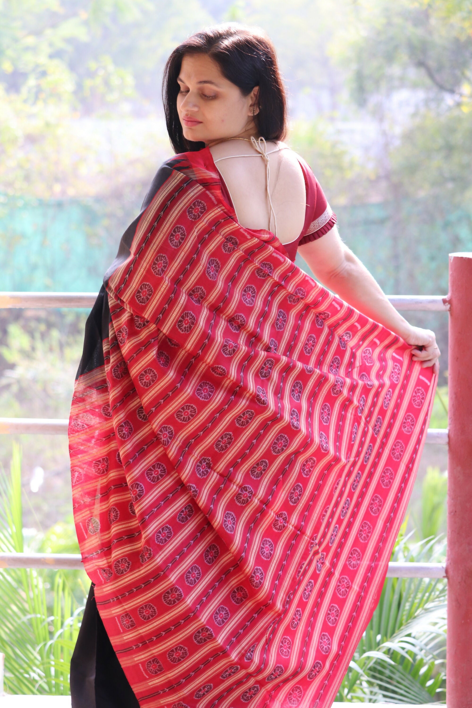 Shyama Sambalpuri Tussar Silk Saree 2