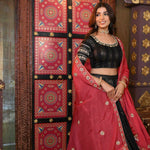 Thumbnail for Jyoti Fashion Women's Black Faux Georgette 5MM Sequins with Zari Embroidered Designer Lehenga Choli Set - Distacart