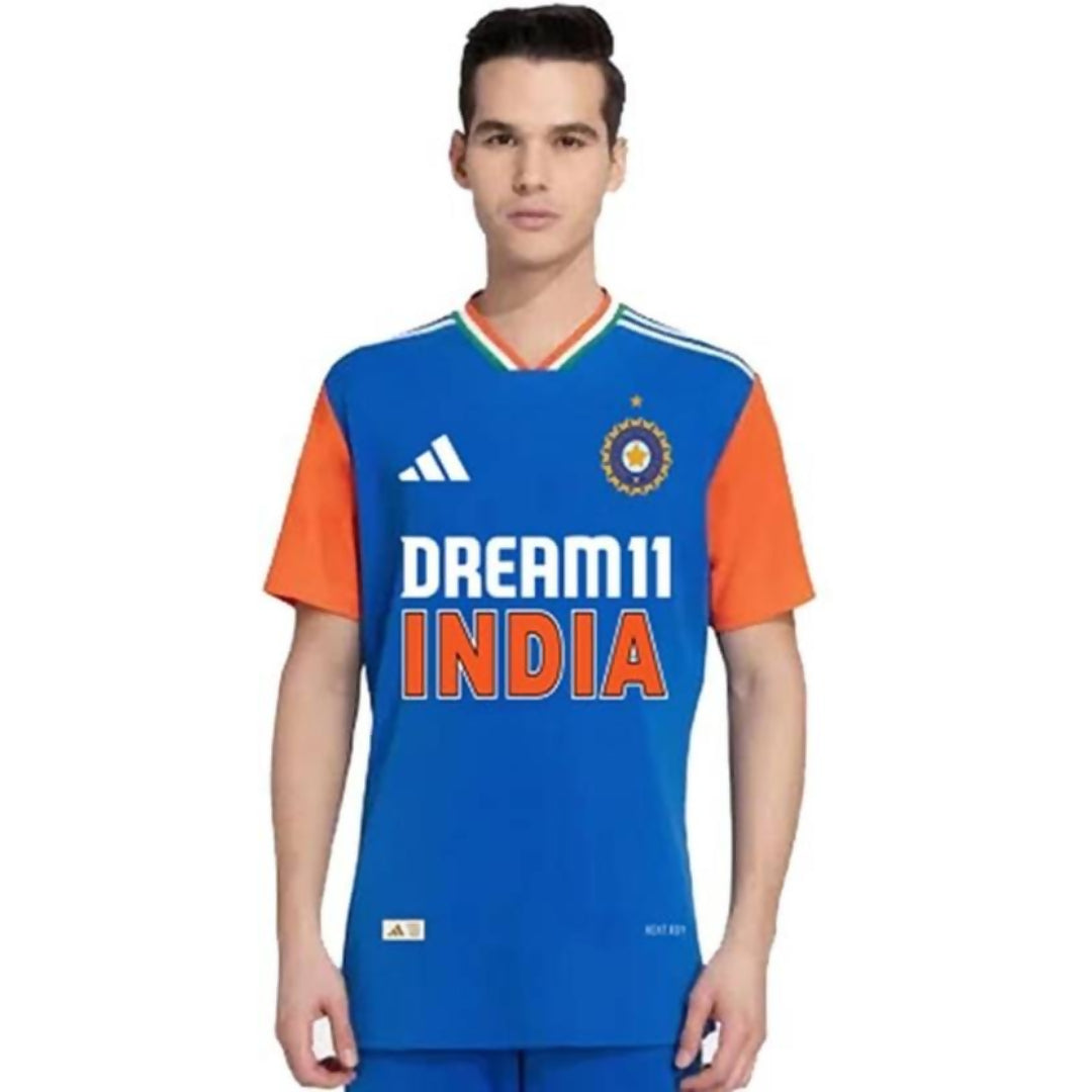 Wondershot Men Solid Round Neck Polyester Blue T20 Worl Cup T-Shirt - Distacart