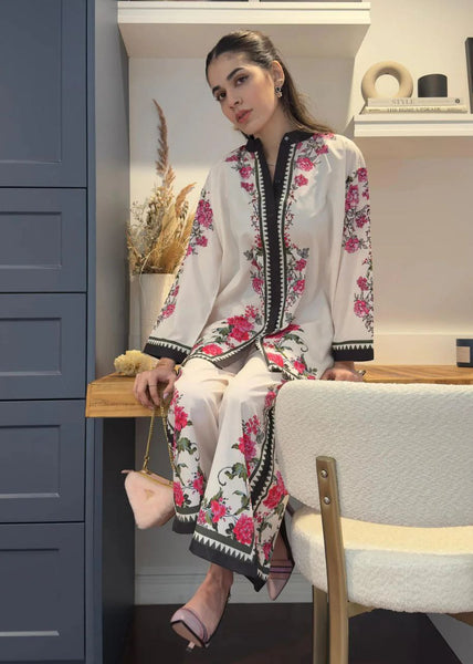 NOZ2TOZ Women's Floral Printed Above Knee Length Co-Ords Set - White - Distacart
