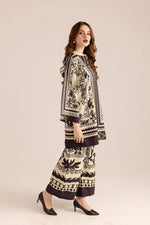 Thumbnail for NOZ2TOZ Women Printed Above Knee Length V Neck Co-Ords Set - Black - Distacart