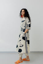 Thumbnail for NOZ2TOZ Women's Printed Knee Length Stylish Co-Ords Set - White - Distacart
