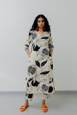 Thumbnail for NOZ2TOZ Women's Printed Knee Length Stylish Co-Ords Set - White - Distacart