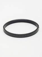 Thumbnail for NVR Men's Black Rhodium-Plated Stainless Steel Kada Bracelet - Distacart