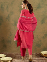 Thumbnail for Indo Era Floral Embroidered Kurta With Trousers & Dupatta