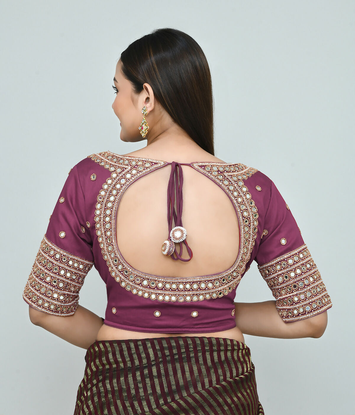 Joban Fashion Women's Pink Embroidered Stitched Blouse