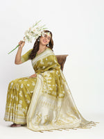 Thumbnail for Astita Linen Cotton Purple Saree