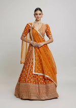 Thumbnail for Lehenga Mart Designer Indian Wedding Lehenga Choli-Orange - Distacart